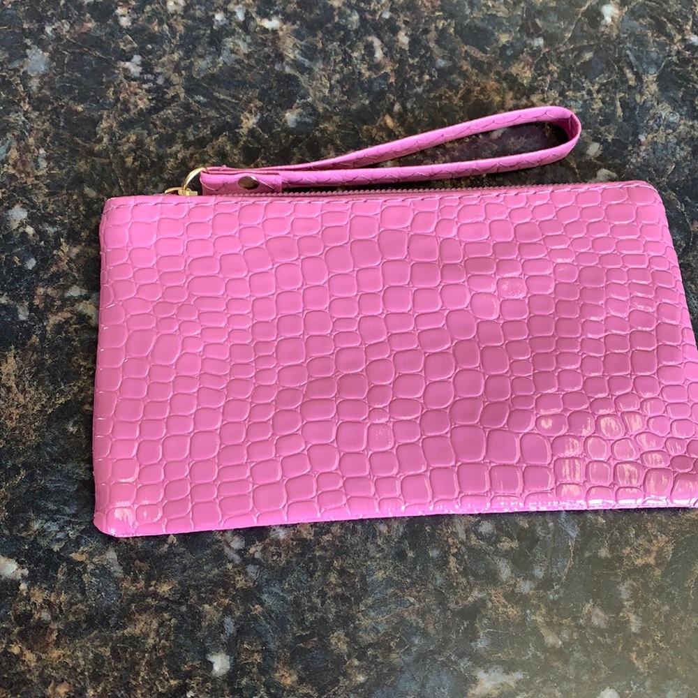 Brand new lavender snake skin pattern Wristlet